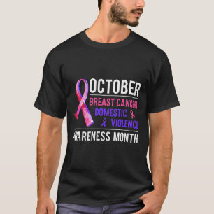 T-shirt Mois de la sensibilisation au cancer et à la viole