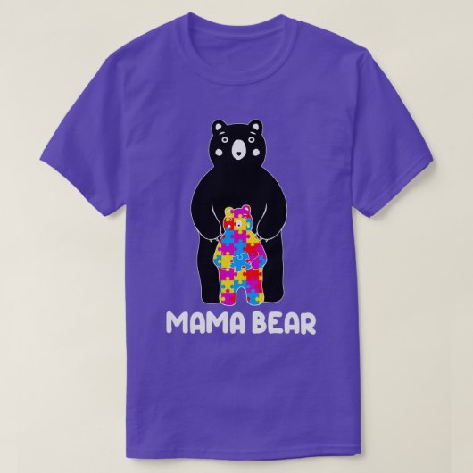 T-shirt Mois de la Sensibilisation sur l'autisme de l'ours (Design devant)