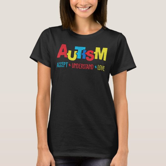 T-shirt Mois de l'autisme Accepter Comprendre l'amour Puzz (Devant)