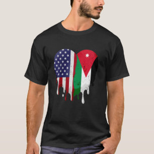 T-shirt Mois de l'héritage jordanien Jordanie Drapeau de J