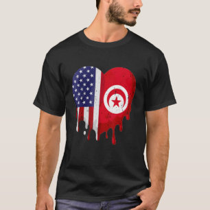 T-shirt Mois de l'héritage tunisien Tunisie Drapeau de l'A