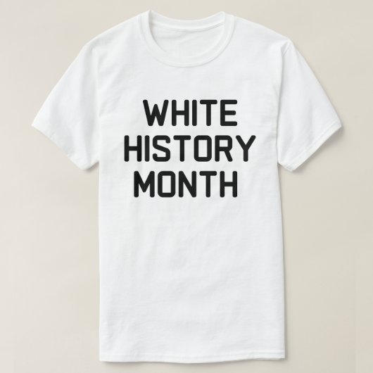 T-shirt Mois de l'histoire blanche (Design devant)