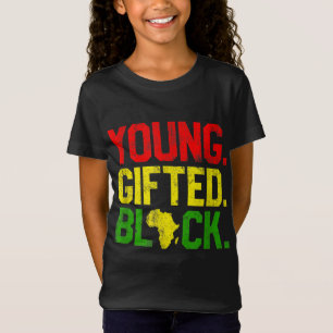 T-Shirt Mois de l'histoire des jeunes Noirs doués Afro-Amé