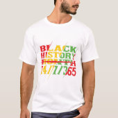 T-shirt Mois de l'histoire des Noirs 24/7/365, Black Pride (Devant)
