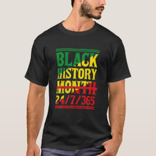 T-shirt Mois de l'histoire des Noirs 24/7/365 Melanin Prid