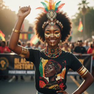 T-shirt Mois de l'histoire des Noirs Art de l'esprit de la