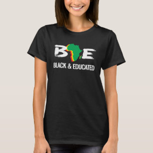 T-shirt Mois de l'histoire des Noirs Bae Noir et Éduqué 1