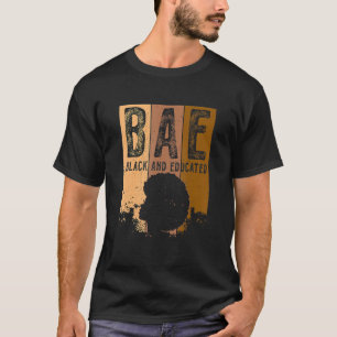 T-shirt Mois de l'histoire des Noirs BAE Noir et instruit 