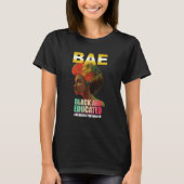 T-shirt Mois de l'histoire des Noirs BAE Noir et instruit (Devant)