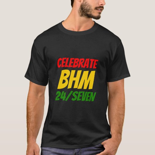 T-shirt Mois de l'histoire des Noirs CÉLÉBRER BHM 24/SEPT (Devant)
