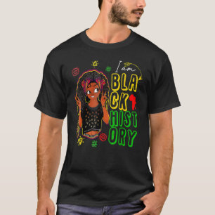T-shirt Mois de l'histoire des Noirs Chemises Filles Afric