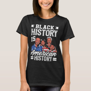 T-shirt Mois de l'histoire des Noirs Drapeau américain d'A