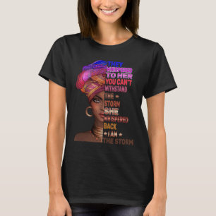 T-shirt Mois de l'histoire des Noirs Femme africaine Afro