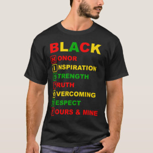 T-shirt Mois de l'histoire des Noirs Fierté Mélanine Afro-
