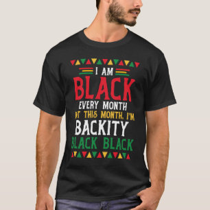 T-shirt Mois de l'histoire des Noirs Je suis Noir tous les
