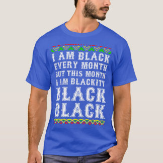 T-shirt Mois de l'histoire des Noirs Je suis Noir Tous les