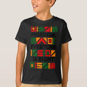 T-shirt Mois de l'histoire des Noirs Liberté Tout le monde
