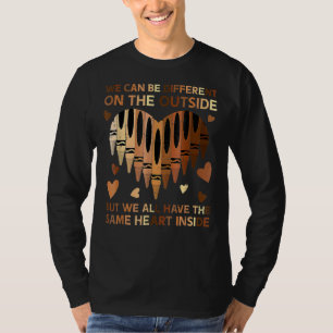 T-shirt Mois de l'histoire des Noirs Même coeur dans la fi