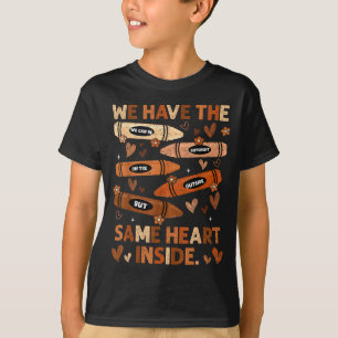 T-shirt Mois de l'histoire des Noirs Nous avons le même cœ