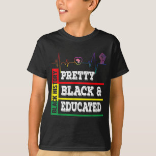 T-shirt Mois de l'histoire des Noirs Plutôt Noir Heartbea
