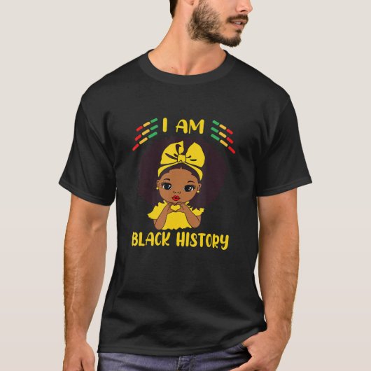 T-shirt Mois de l'histoire des Noirs Pyjama Je suis Noire (Devant)