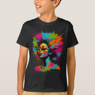 T-shirt Mois de l'histoire des Noirs Reine noire afro-amér