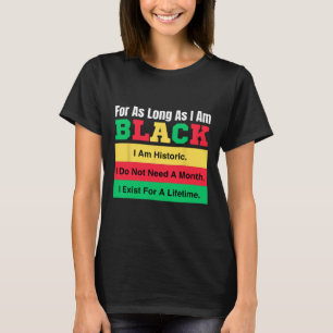 T-shirt Mois de l'histoire des Noirs tant que je suis fier