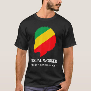 T-shirt Mois de l'histoire des Noirs Travailleur social Af