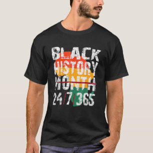 T-shirt Mois De L'Histoire Noire 24/7/365 Afrique Pour Hom