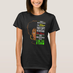 T-shirt Mois De L'Histoire Noire Africaine Femme Afro Je S
