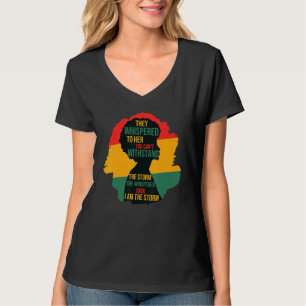 T-shirt Mois De L'Histoire Noire Africaine Femme Afro Je S