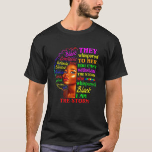 T-shirt Mois De L'Histoire Noire Africaine Femme Afro Je S