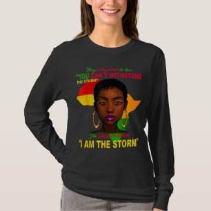 T-shirt Mois De L'Histoire Noire Africaine Femme Afro Je S