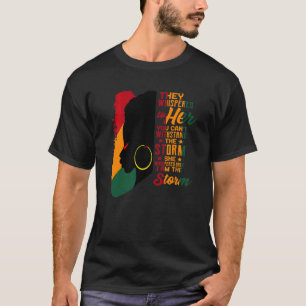T-shirt Mois De L'Histoire Noire Africaine Femme Afro Je S