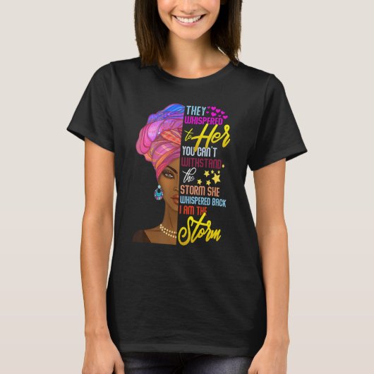 T-shirt Mois de l'Histoire Noire Africaine Femme Fille Afr (Devant)