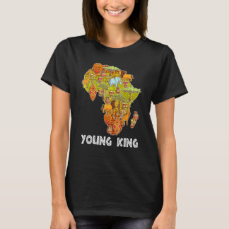 T-shirt Mois de l'histoire noire du jeune roi d'Afrique