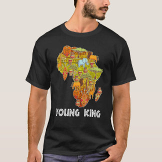 T-shirt Mois de l'histoire noire du jeune roi d'Afrique