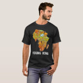 T-shirt Mois de l'histoire noire du jeune roi d'Afrique (Devant entier)