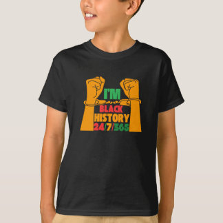 T-shirt Mois de l'histoire noire Je suis Sticker d'histoir
