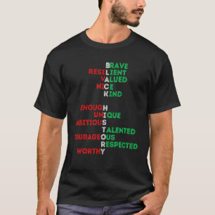 T-shirt Mois de l'histoire noire Melanin Hommes Femmes Bru