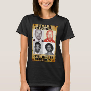 T-shirt Mois de l'Histoire Noire Mugshot authentique des d