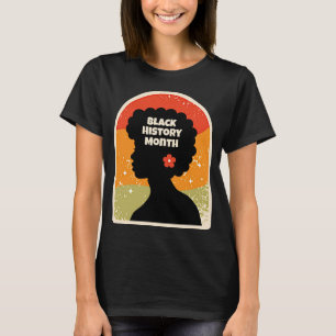 T-shirt Mois de l'Histoire Noire Rétro Femme Africaine