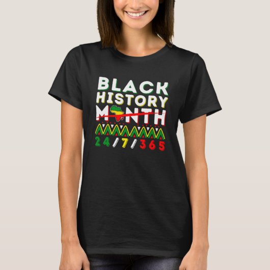 T-shirt Mois de l'histoire noire Un mois peut tenir notre  (Devant)