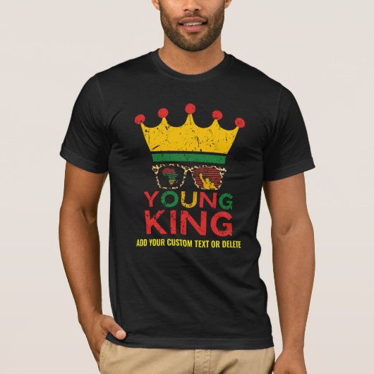 T-shirt Mois de l'histoire noire Young King Rustic BLM (Devant)
