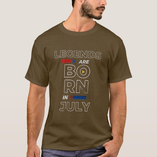 T-shirt Mois De Naissance Légendes Cool Nées En Juillet An (Devant)