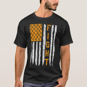 T-shirt Mois de sensibilisation à la leucémie Drapeau amér