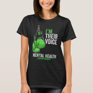 T-shirt Mois de sensibilisation à la santé mentale Gants d