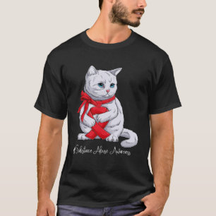 T-shirt Mois de sensibilisation à la toxicomanie Ruban rou