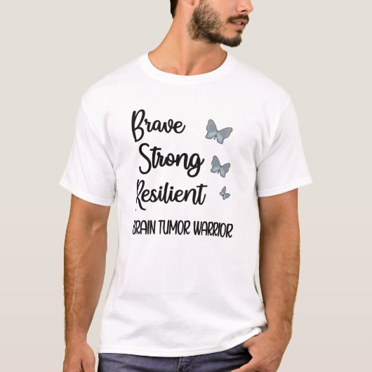 T-shirt Mois de sensibilisation à la tumeur du cerveau Gue (Devant)