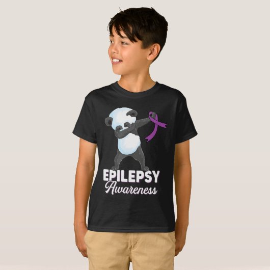 T-shirt mois de sensibilisation à l'épilepsie Dabbing pand (Devant entier)